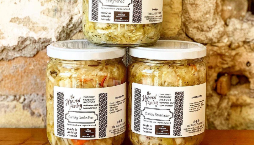 Jars of The Harvest Pantry Sauerkraut 