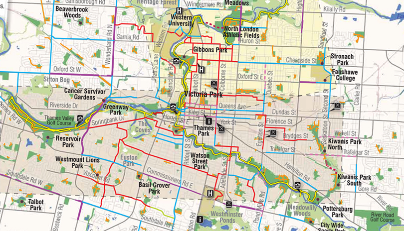 London Ontario Bike and Walk Map