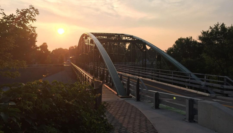 Sunset over the bridge