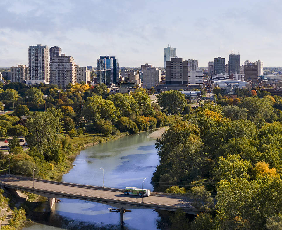 scenic view of London Ontario Thames River