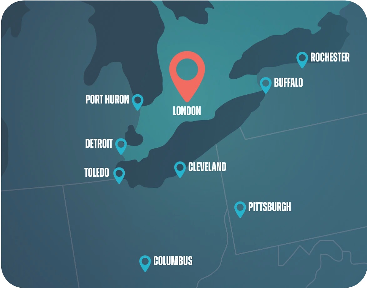 city locations around london ontario