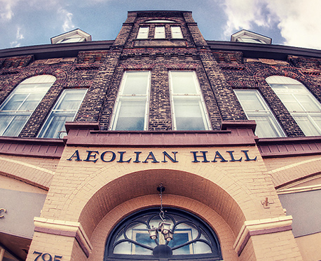 outside entrance of aeolian hall