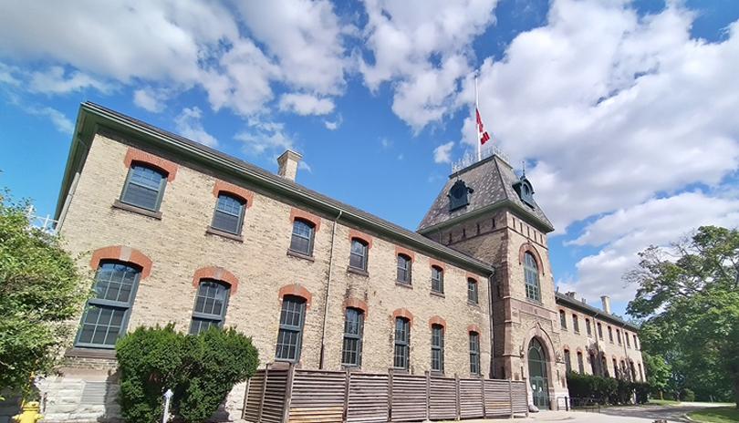 Exterior view of the Royal Canadian Regiment Museum building located in London, Ontario