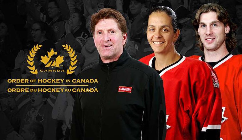 Mike Babcock, Danielle Goyette, Ryan Smyth Hockey Canada's 2018 Order of Hockey in Canada Honourees