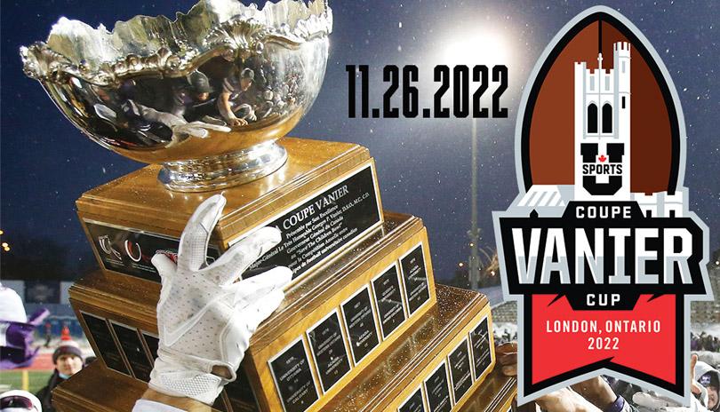 Vanier Cup Trophy and event logo