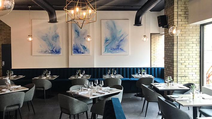 The main dining room of Grace Restaurant located in London, Ontario