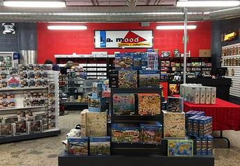 Comics, games and collectables on display inside of L.A. Mood Comics & Games located in London, Ontario