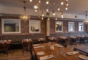 Interior view of the main dining room of Abruzzi Ristorante located in London, Ontario