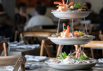A seafood platter from Craft Farmacy displayed in their main dinning room located in London, Ontario