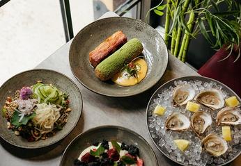 Various dishes on display from the Wolfe Pack Company Bar located in London, Ontario